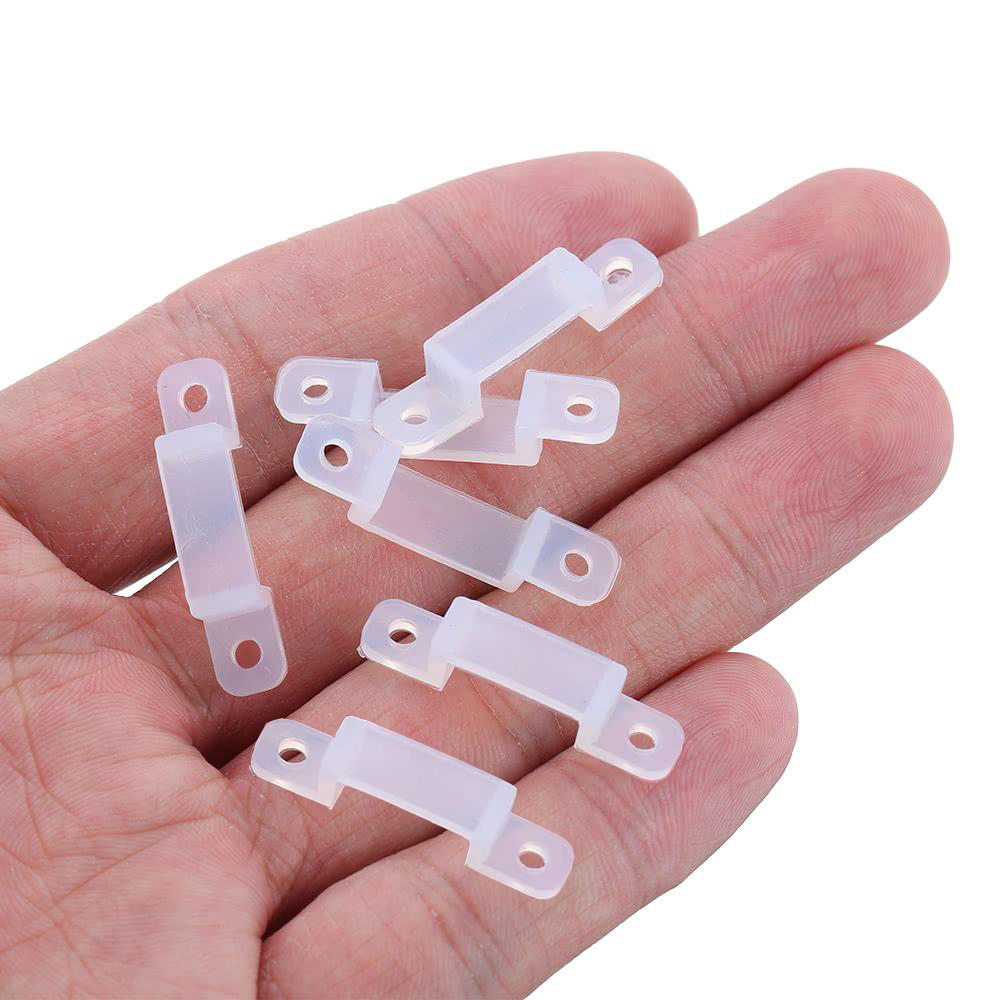 100Pcs Led Strip Fastener Fixing Clip For Light Strip Mounting Brackets Led  Strip Clips 10Mm Wide Waterproof Led Strip