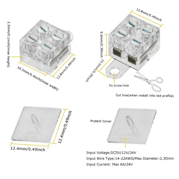 2 Pin LED strip light connector