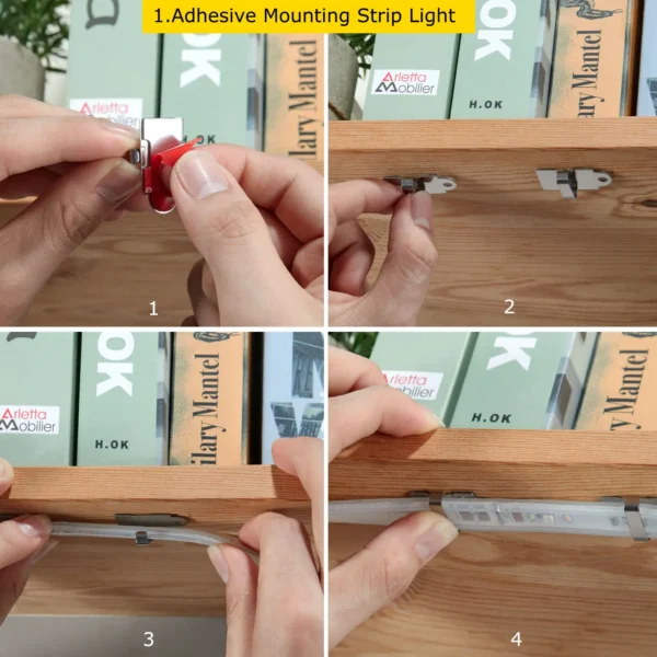 hue led strip light mounting brackt