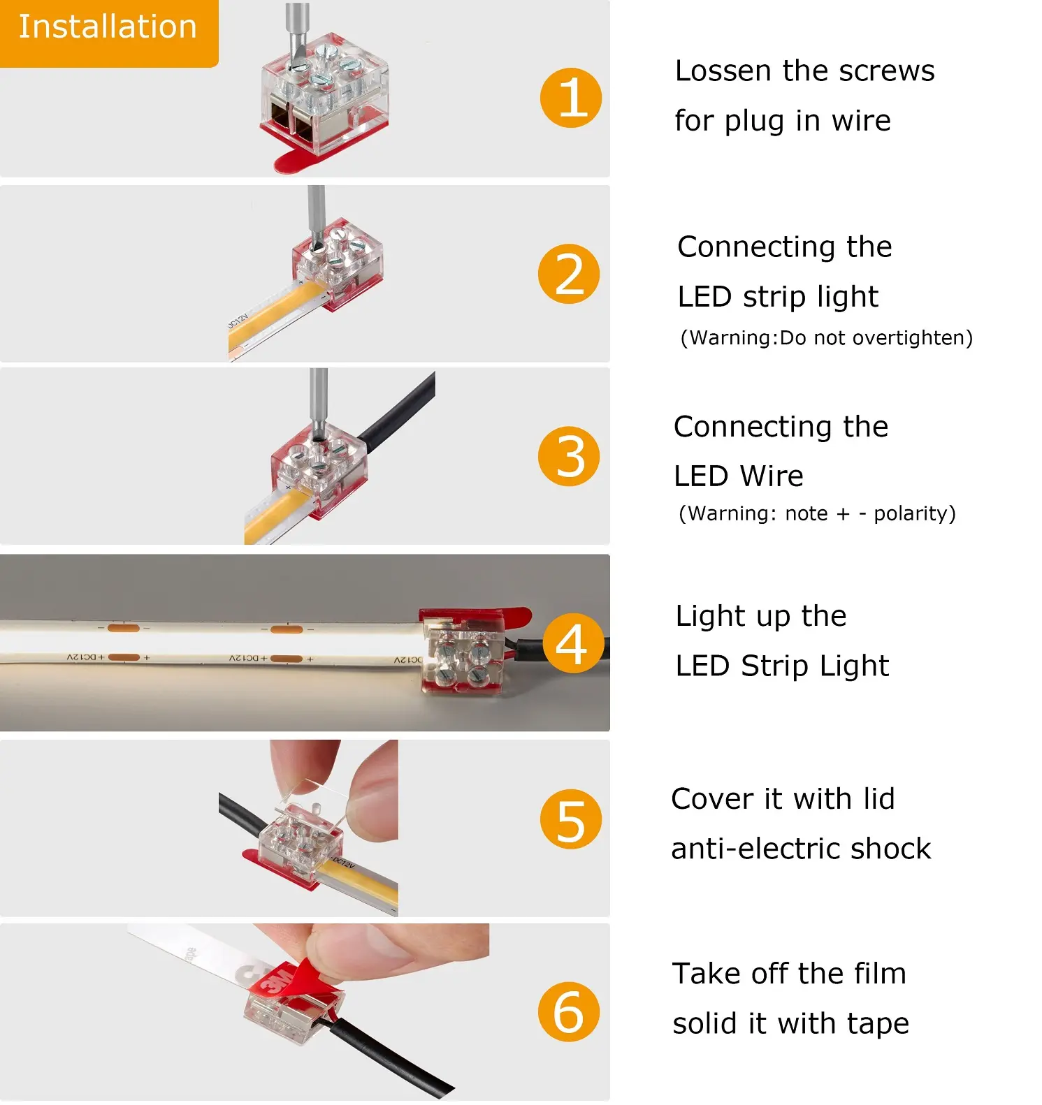 led strip to strip with wire