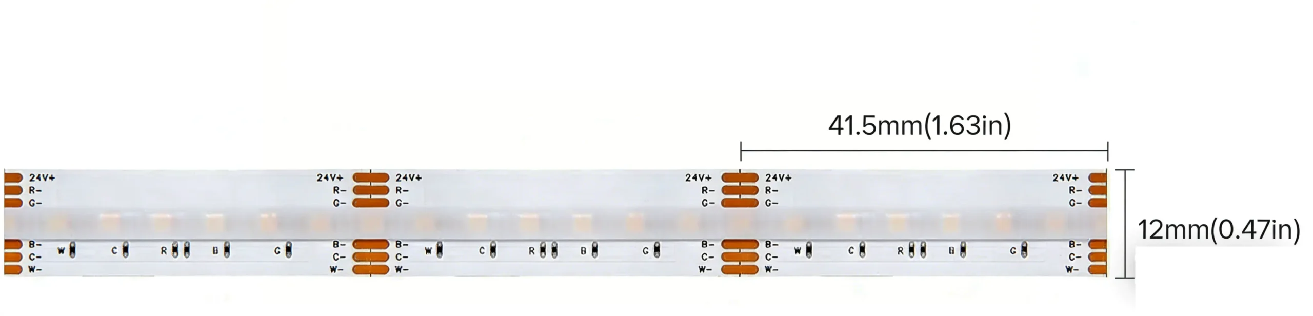 rgb cct cob led strip